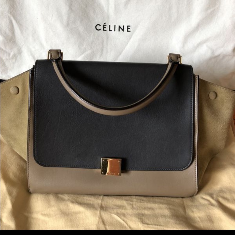 Authentic Celine Trapeze Oliver leather